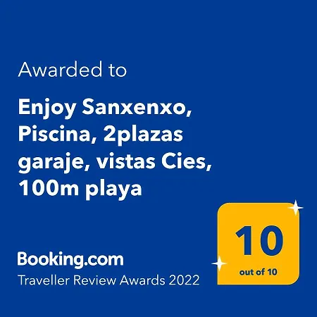Enjoy Sanxenxo,200m Playa, Balcón Vistas Cíes, Piscina&terraza Azotea,2 Plazas Garaje, 2 Baños, Muy Luminoso, Muy Tranquilo,muy Equipado, Céntrico * Sanxenxo